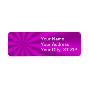 Fuchsia Starburst Adresetiketten Etiket