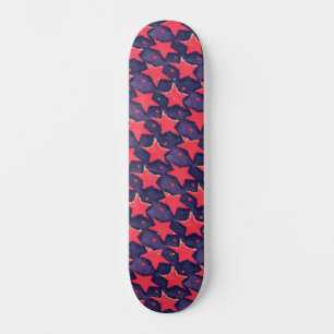 Fuchsia sterren paarse kosmische patroon skateboard