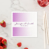 Fuchsia Stippen Modern Wit Servetten (Insitu)