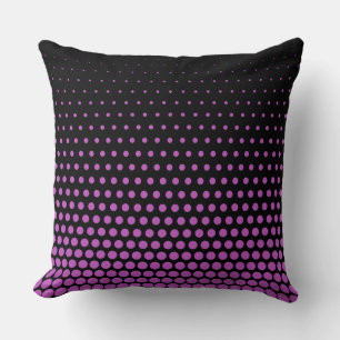 Fuchsia Stippen Modern Zwart Kussen