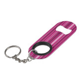 Fuchsia strips sleutelhanger flessenopener (Voorkant Gekanteld)