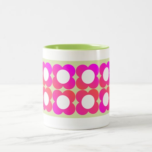 Fuchsia Tangerine fleur Mug (Centre)