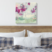 Fuchsia Treeline Canvas Afdruk (Insitu (Slaapkamer))