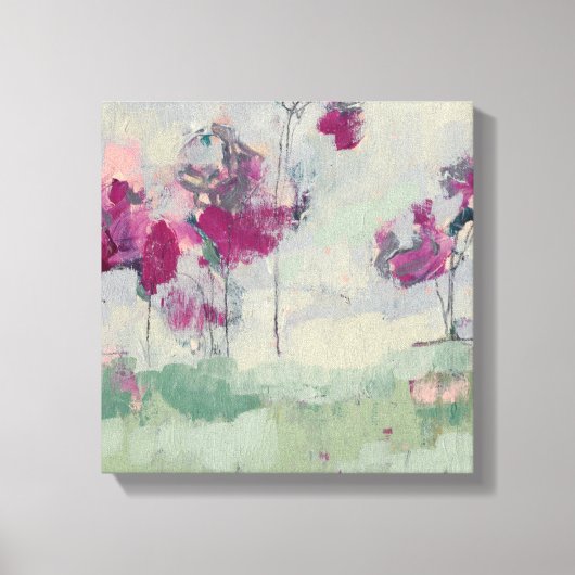 Fuchsia Treeline Canvas Afdruk (Voorkant)