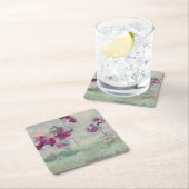 Fuchsia Treeline Vierkante Kartonnen Onderzetter (Insitu)