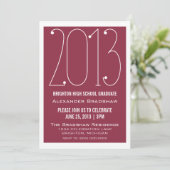 Fuchsia Trendy 2013 Graduation Invitation (Debout devant)