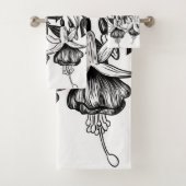 Fuchsia tuin bad handdoek (Insitu)