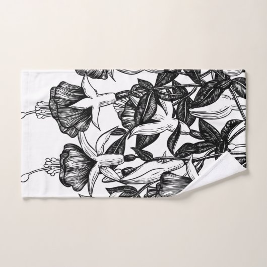 Fuchsia tuin bad handdoek (Handdoek)