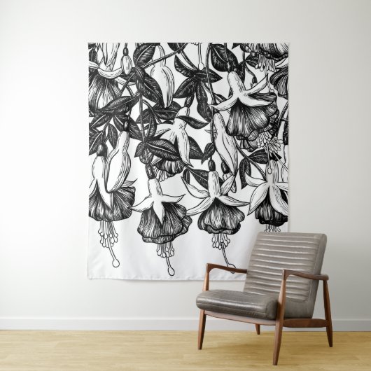 Fuchsia tuin wandkleed (In situ)