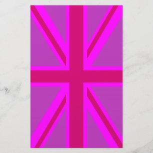 Fuchsia Union Jack Briefpapier