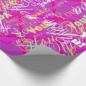 Fuchsia Union Jack Cadeaupapier (Hoek)