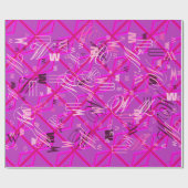 Fuchsia Union Jack Cadeaupapier (Vlak)