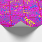 Fuchsia Union Jack Cadeaupapier (Hoek)