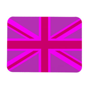 Fuchsia Union Jack Magneet