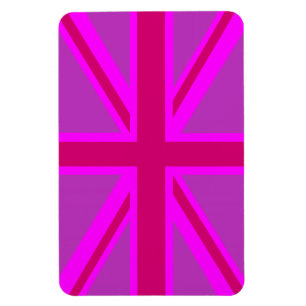 Fuchsia Union Jack Magneet
