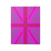 Fuchsia Union Jack Notitieblok (Gedraaid)