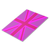 Fuchsia Union Jack Notitieblok (Schuin)