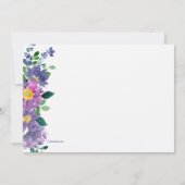 Fuchsia Waterverf Persoonlijke briefkaart  (Achterkant)