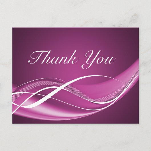 Fuchsia Wave Briefkaart Sjabloon (Voorkant)