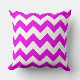 Fuchsia Zig Zag Striped Pillow Kussen