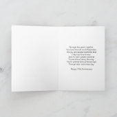 Fuchsias Personalised 70th Wedding Anniversary Kaart (Binnen)