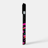 FUCHSIE ROSE NOIR DÉCO MONOGRAM ABSTRAIT (Côté gauche)