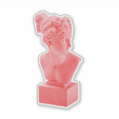 Fucsia venusbuste sticker (Voorkant)