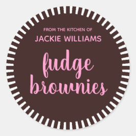 Fudge Brownies Bake Sale Van De Keuken Van Label