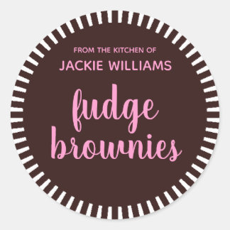 Fudge Brownies Bake Sale Van De Keuken Van Label