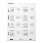 Fudge Étiquettes (Feuille entière)