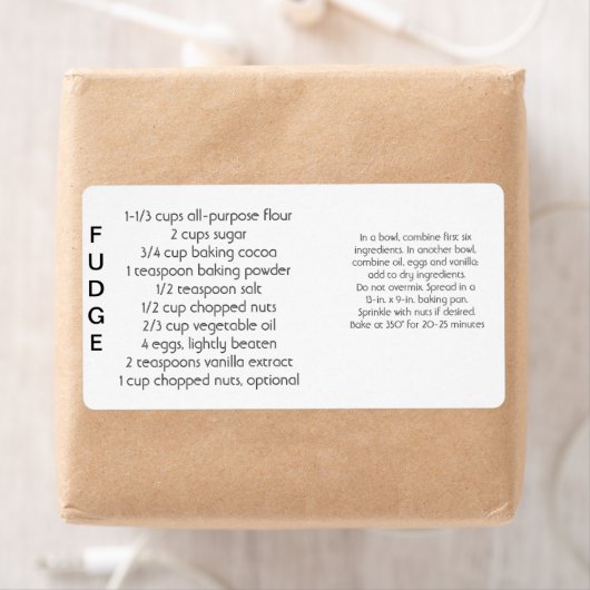 Fudge Labels (Insitu)