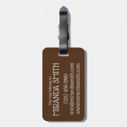 Fudge Stack Confection Snoep Sweets Bagagelabel (Achterkant verticaal)