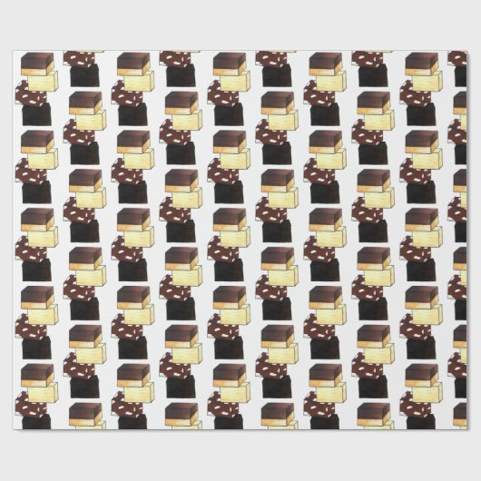 Fudge Stack Confection Snoep Sweets Cadeaupapier (Vlak)