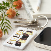 Fudge Stack Confection Snoep Sweets Sleutelhanger (Voorkant Rechts)