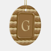 Fudge Striped Shortbrood Cookies Keramisch Ornament (Rechts)