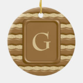 Fudge Striped Shortbrood Cookies Keramisch Ornament (Achterkant)