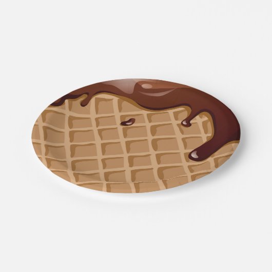 Fudge Waffle Cone Papieren Bordje (Gekanteld)