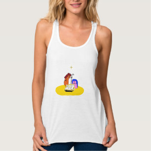 "Fudsy Faces", "Eenvoudig", raceback-Tanktop Tanktop