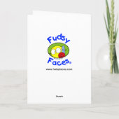 Fudsy fait face, "a retardé", carte de voeux (Dos)