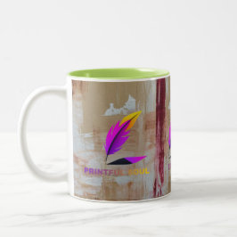 "Fuel Your Day _ Start Everyday Bright" Tweekleurige Koffiemok