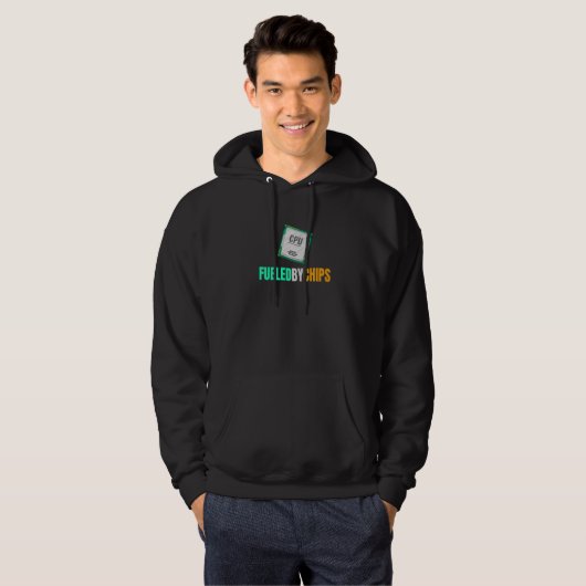 Fueled by Chips Software Engineer Programming Cod Hoodie (Voorkant volledig)