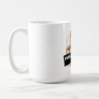 Fueled by Coffee and Cats Cute Sleepy Cat Design Koffiemok