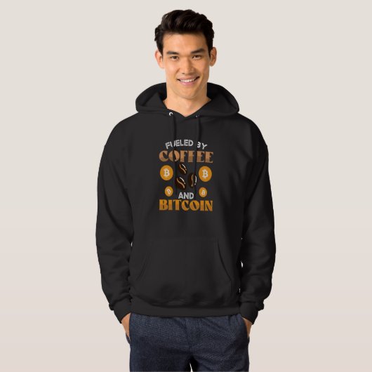 Fueled By Coffee And Crypto Cryptocurrency Blockch Hoodie (Voorkant volledig)