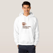 Fueled by Coffee and Dad Jokes – Funny Quote Hoodie (Voorkant volledig)