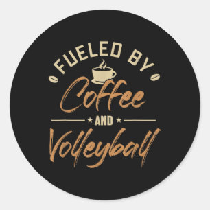 Fueled by Coffee and Volleyball Coach Team Player Ronde Sticker