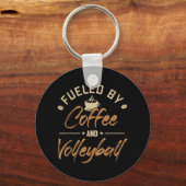 Fueled by Coffee and Volleyball Coach Team Player Sleutelhanger (Voorkant)