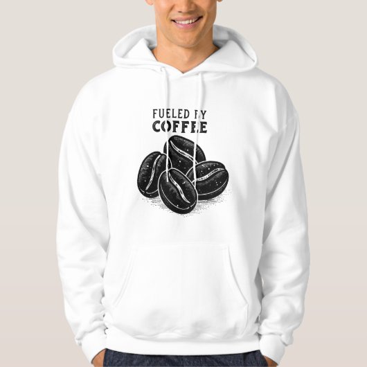 Fueled by Coffee – Funny Coffee Lover Design Hoodie (Voorkant)
