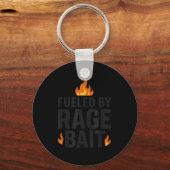 Fueled By Rage Bait Funny Meme Internet Quote  Sleutelhanger (Voorkant)
