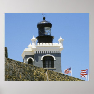 Fuerte San Felipe del Morro's grijze gekanteelde Poster