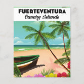 Fuerteventura Canary Islands Holiday briefkaart. (Achterkant)